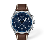 Front view of the watch Tissot Chrono XL Vintage 45mm with shadow