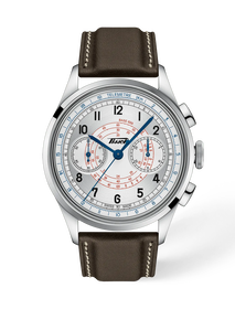 Vista frontal del reloj Tissot Telemeter 1938 42mm con sombra