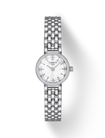 Front view of the watch Tissot Lovely Round 19.5mm with shadow