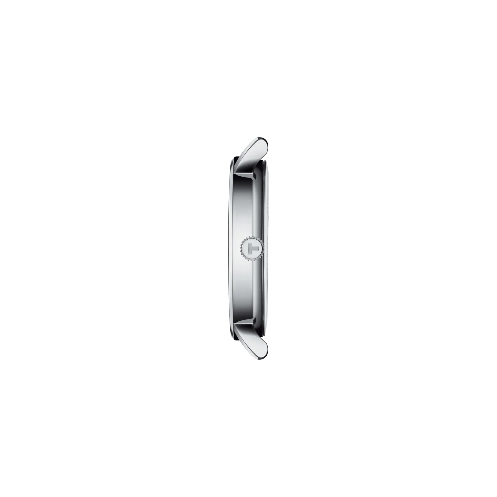 Profile view of the watch case Tissot Everytime 34mm