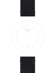 TISSOT ブラック ファブリックストラップ 22mmのラグのフォーカス