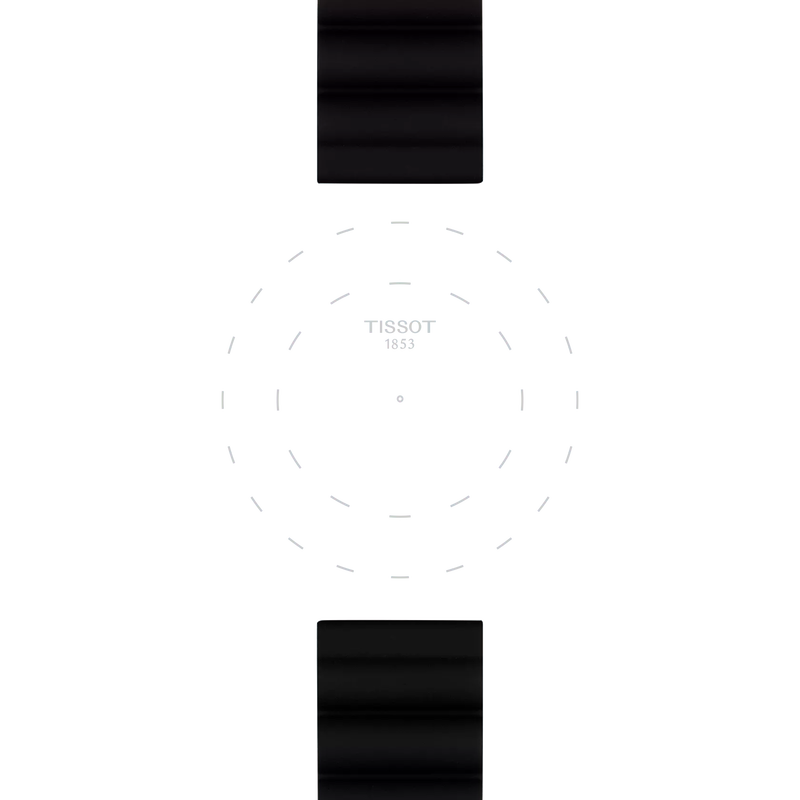티쏘 정품 블랙 스트랩 러그 22 mm 의 러그에 초점