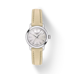 Front view of the watch Tissot Classic Dream 28mm with shadow