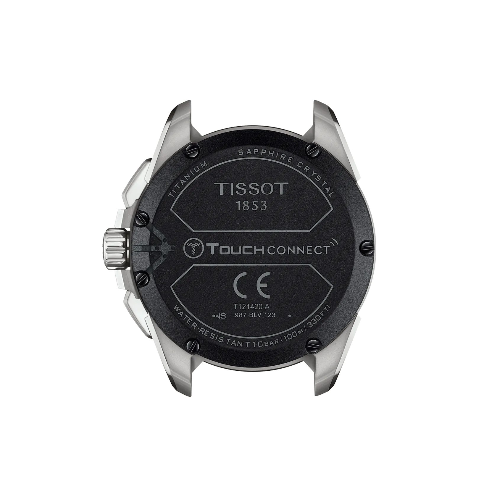 Back view of the watch case Tissot T-Touch Connect Solar 47.5mm