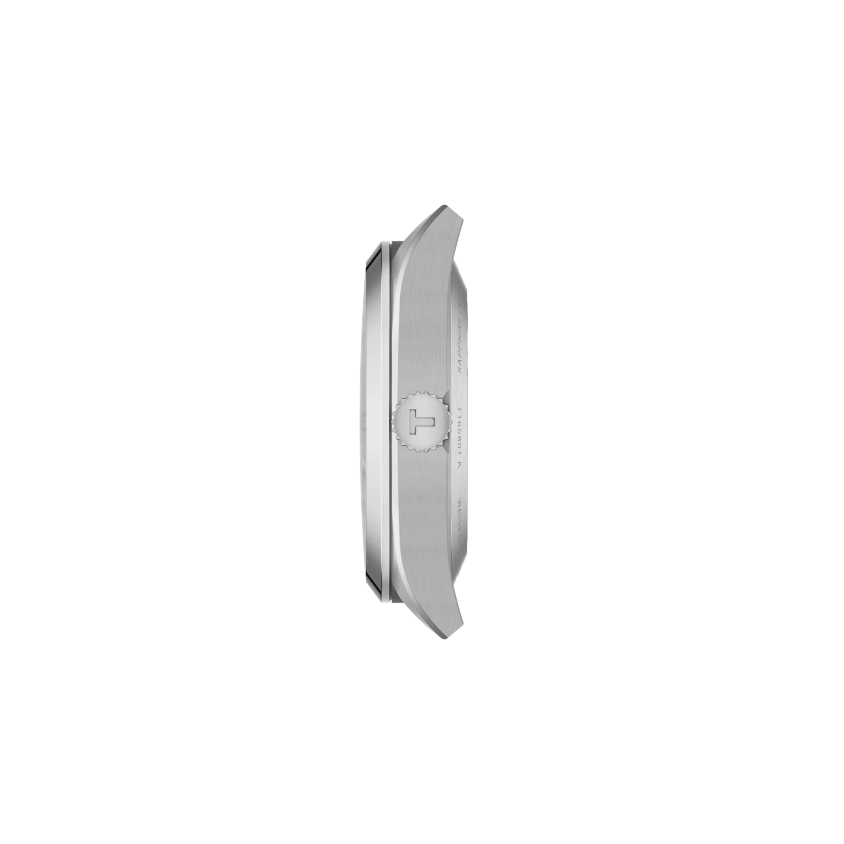 Profile view of the watch case 天梭紳士系列38mm