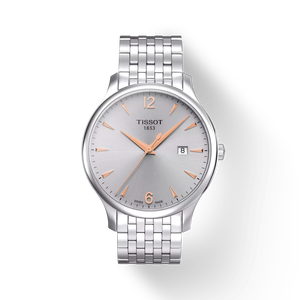 Front view of the watch Tissot 經典系列 with shadow