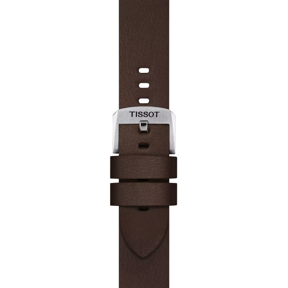 Zoom sobre Correa oficial Tissot sint&eacute;tica marr&oacute;n 20 mm