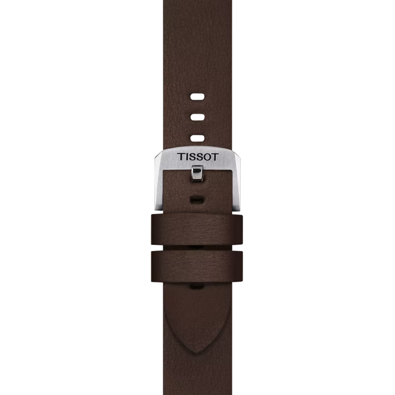 Zoom sobre Correa oficial Tissot sint&eacute;tica marr&oacute;n 20 mm