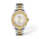 Vista frontal del reloj Tissot PR 100 Sport Chic 36mm con sombra