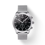Front view of the watch Tissot PR 100 Chronograph with shadow