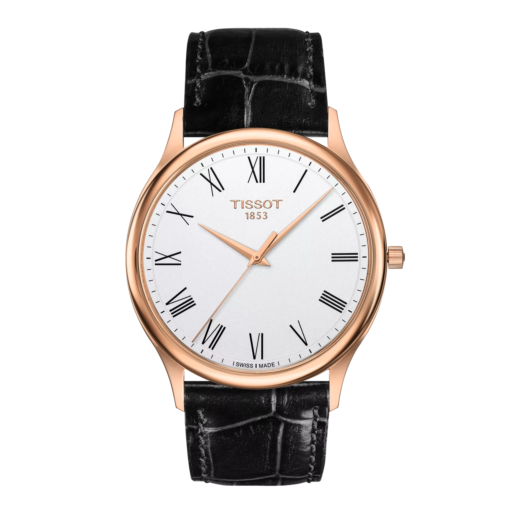 Front view of the watch Tissot Excellence 18K Gold