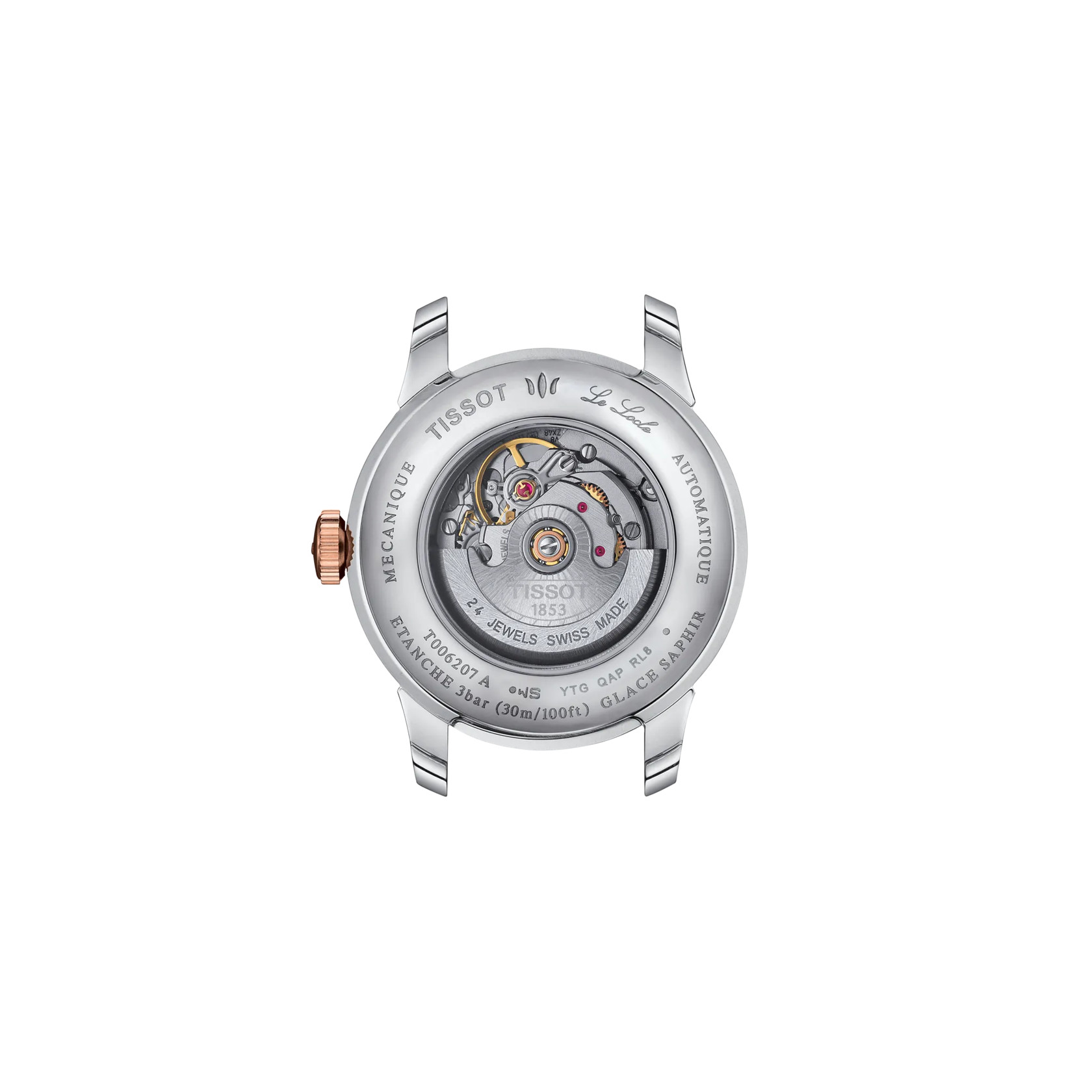 Back view of the watch case Tissot Le Locle 29mm