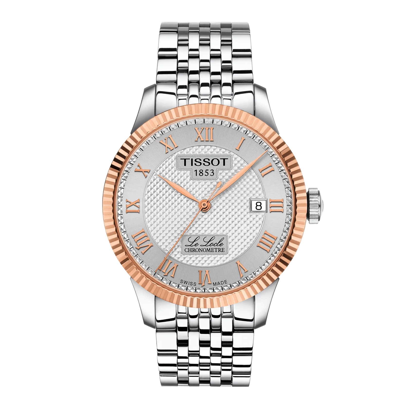 시계 전면 보기 티쏘 르로끌 COSC 39mm