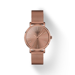 Vista frontal del reloj Tissot Everytime 34mm con sombra