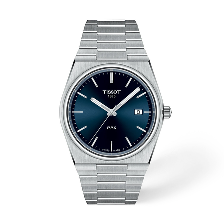 Front view of the watch Tissot PRX 40mm with shadow