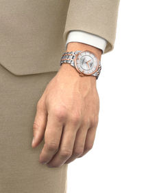 Simulation of the watch Tissot Chemin des Tourelles Powermatic 80 39 mm on a wrist