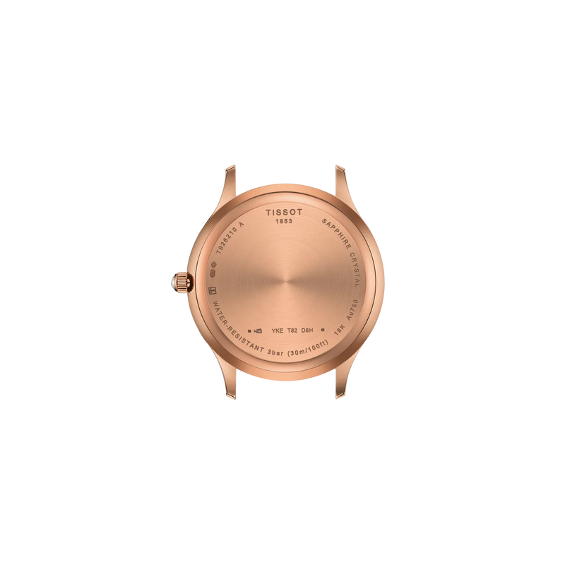 Back view of the watch case Tissot Excellence Lady 18K Gold