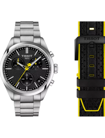 Front view of the watch Tissot PR 100 Tour de France 40mm with shadow