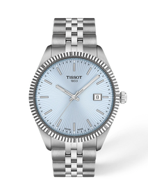 Front view of the watch Tissot Ballade 40mm with shadow