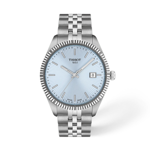 Front view of the watch Tissot Ballade 40mm with shadow