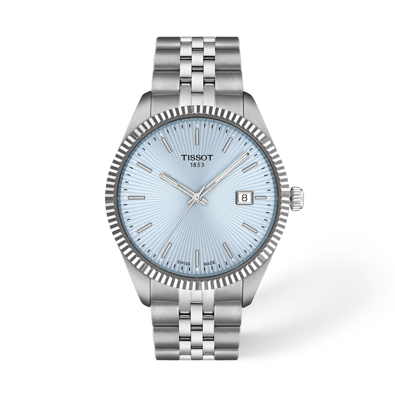 Front view of the watch Tissot Ballade 40mm with shadow