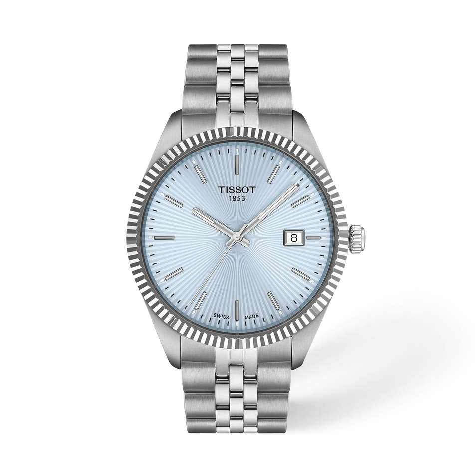 Vorderansicht der Uhr Tissot Ballade 40mm mit Schatten