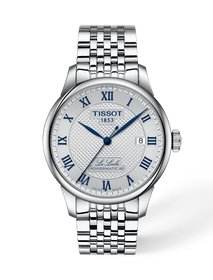 Front view of the watch Tissot Le Locle 20th Anniversary 39.3mm with shadow