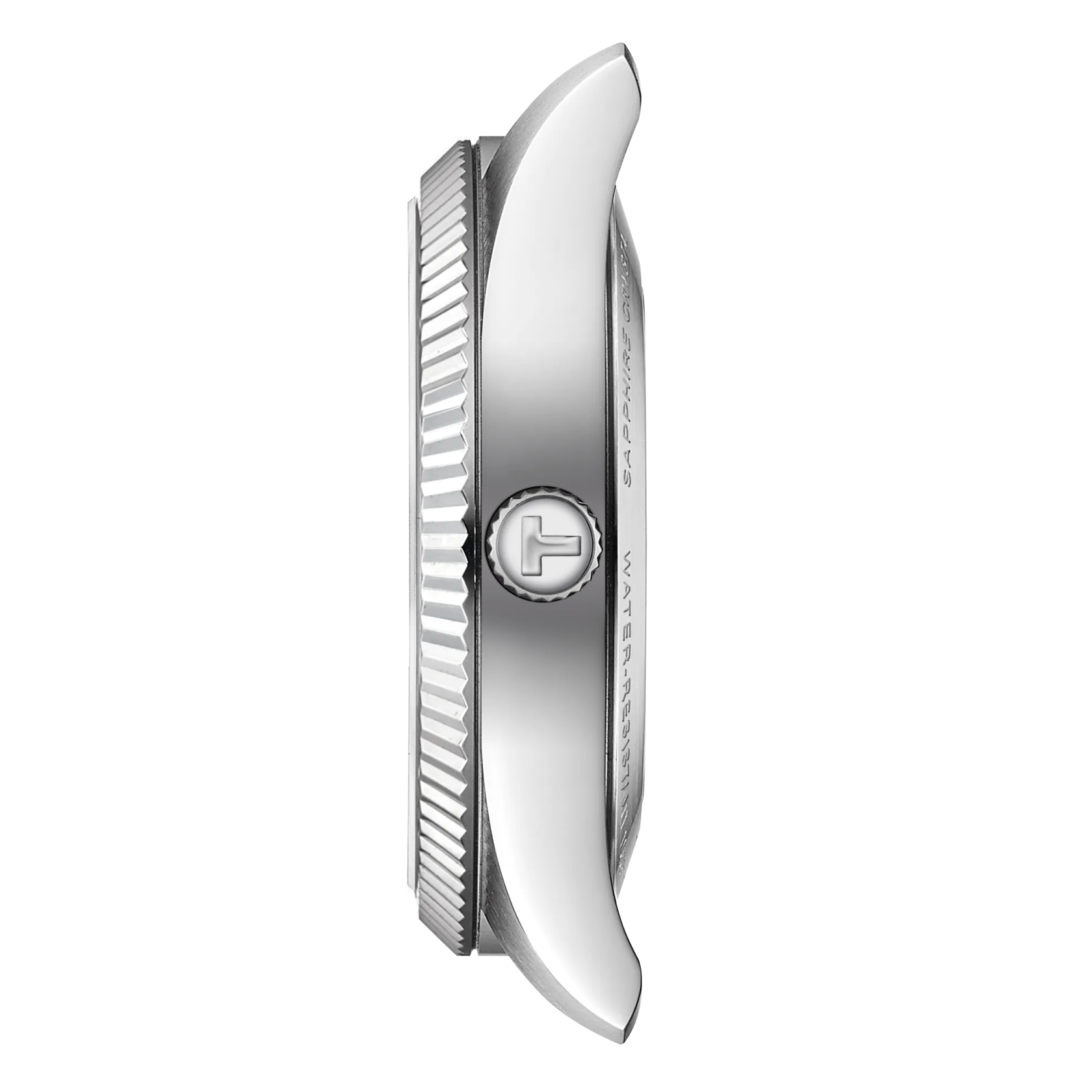 Seitenansicht des Gehäuses der Uhr Tissot Ballade 39mm