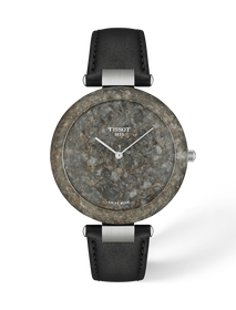 Vista frontal del reloj Tissot Rockwatch 38mm con sombra