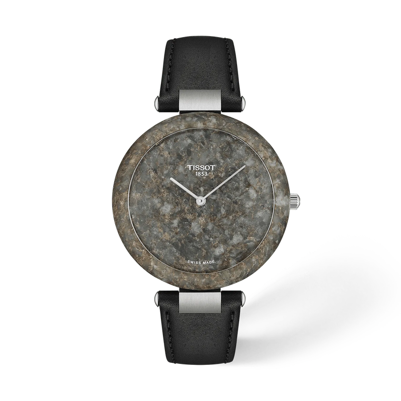 Vista frontal del reloj Tissot Rockwatch 38mm con sombra