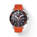 Front view of the watch Tissot Seastar 1000 Chronograph with shadow
