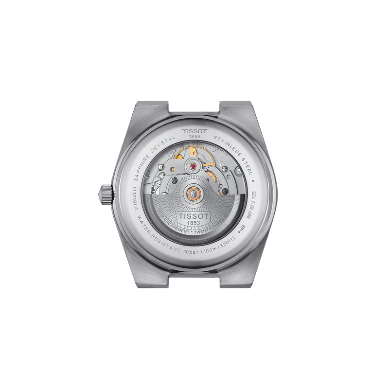 Back view of the watch case Tissot PRX 40mm