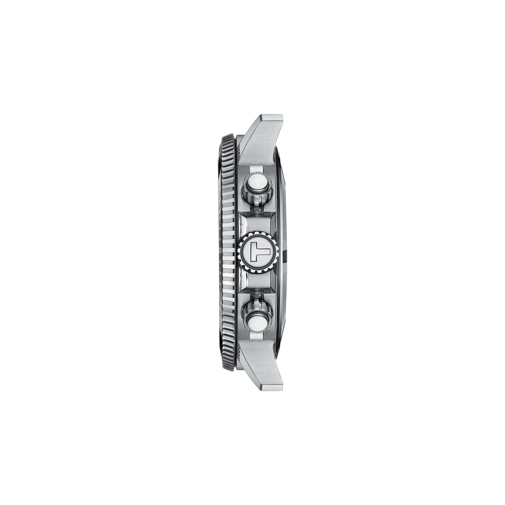 Profile view of the watch case Tissot Seastar 1000 45.5mm