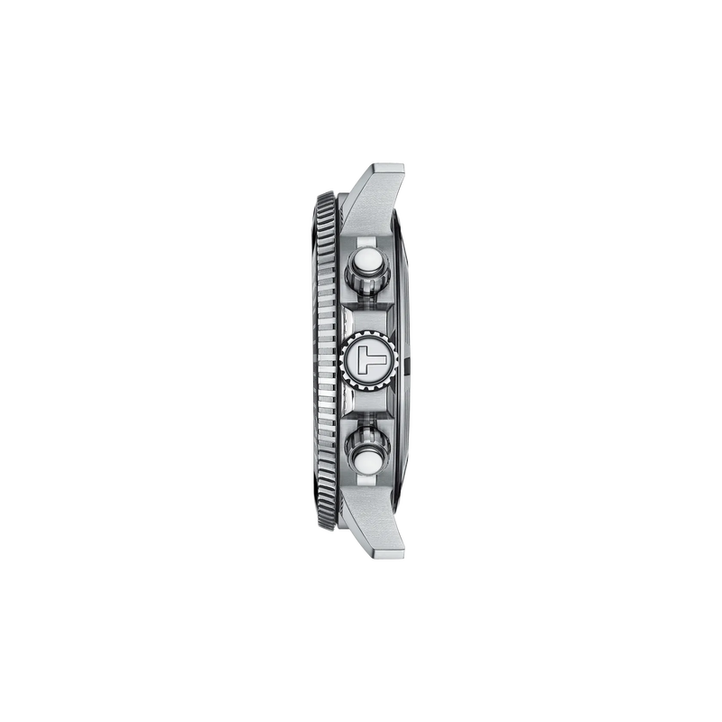 Profile view of the watch case Tissot Seastar 1000 45.5mm