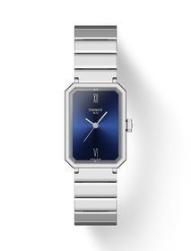 Front view of the watch Tissot SRV 30mm with shadow