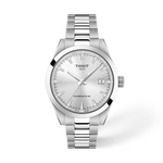 Front view of the watch Tissot Gentleman 38mm with shadow
