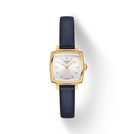 Front view of the watch Tissot Lovely Square Summer Kit with shadow