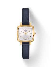 Front view of the watch Tissot Lovely Square Summer Kit with shadow