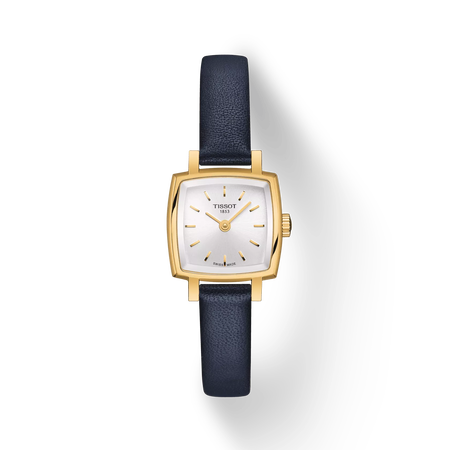 Front view of the watch Tissot Lovely Square Summer Kit with shadow