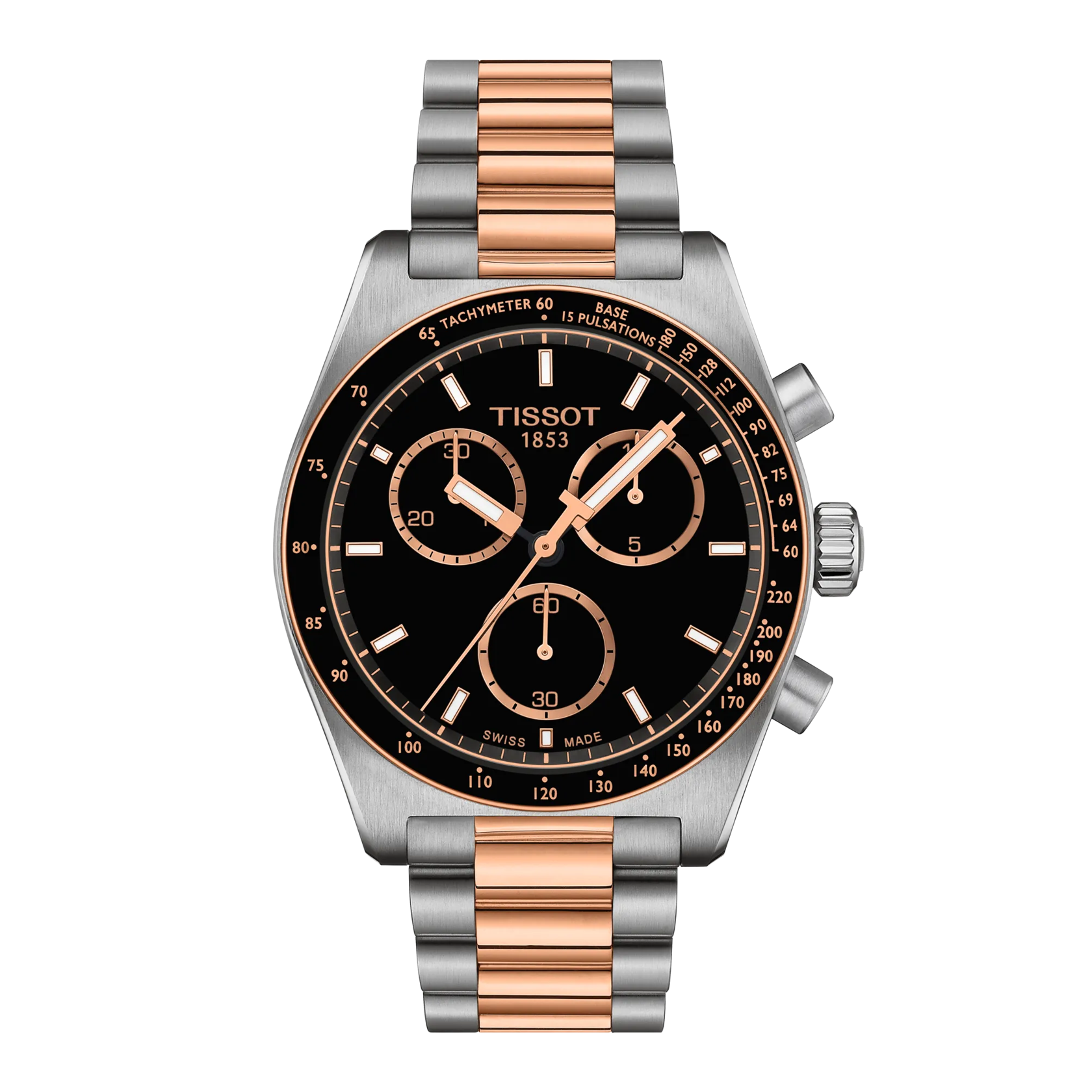 시계 전면 보기 티쏘 PR516 쿼츠 크로노그래프