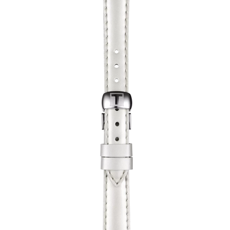 Zoom on Tissot Official White Leather Strap Lugs 12 mm