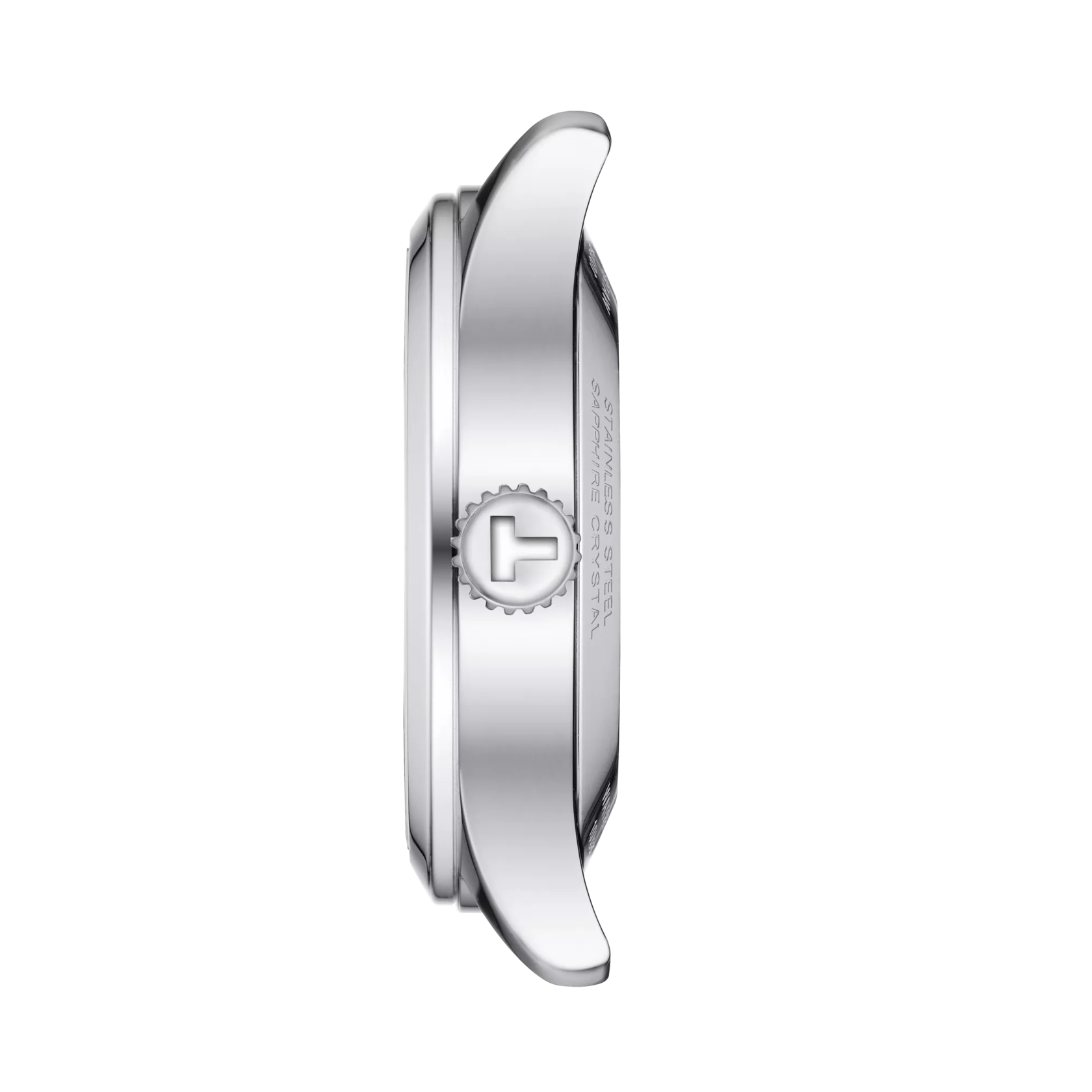 Profile view of the watch case Tissot Gent XL Swissmatic