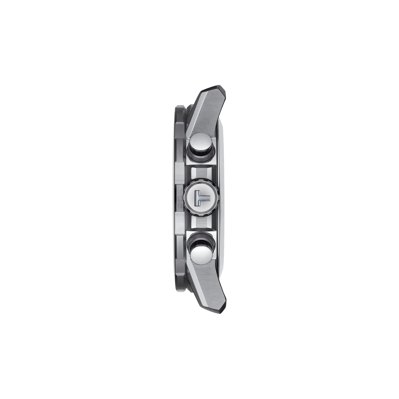 Profile view of the watch case Tissot Supersport Chrono 45.5mm