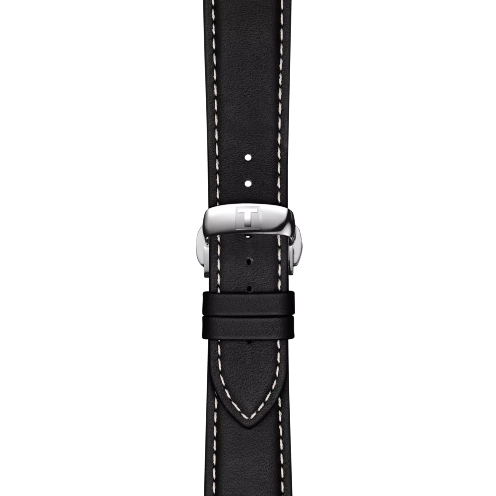 Zoom sobre Correa negra de piel oficial Tissot 21 mm