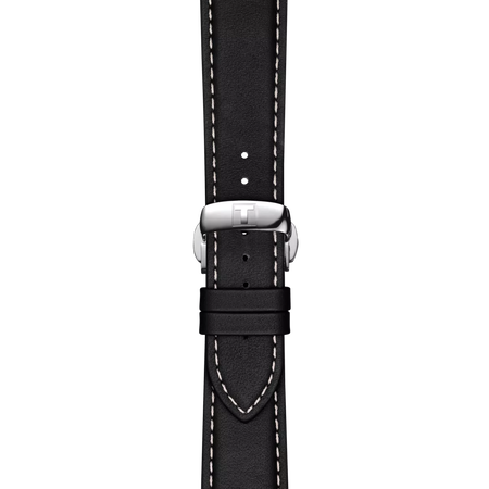 Zoom sobre Correa negra de piel oficial Tissot 21 mm