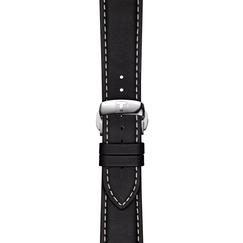 Zoom sobre Correa negra de piel oficial Tissot 21 mm