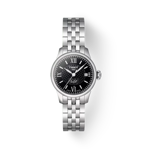 มุมมองด้านหน้าของนาฬิกา Tissot Le Locle Automatic Small Lady (25.30) พร้อมเงา