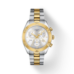 Front view of the watch Tissot PR 100 Sport Chic 38mm with shadow