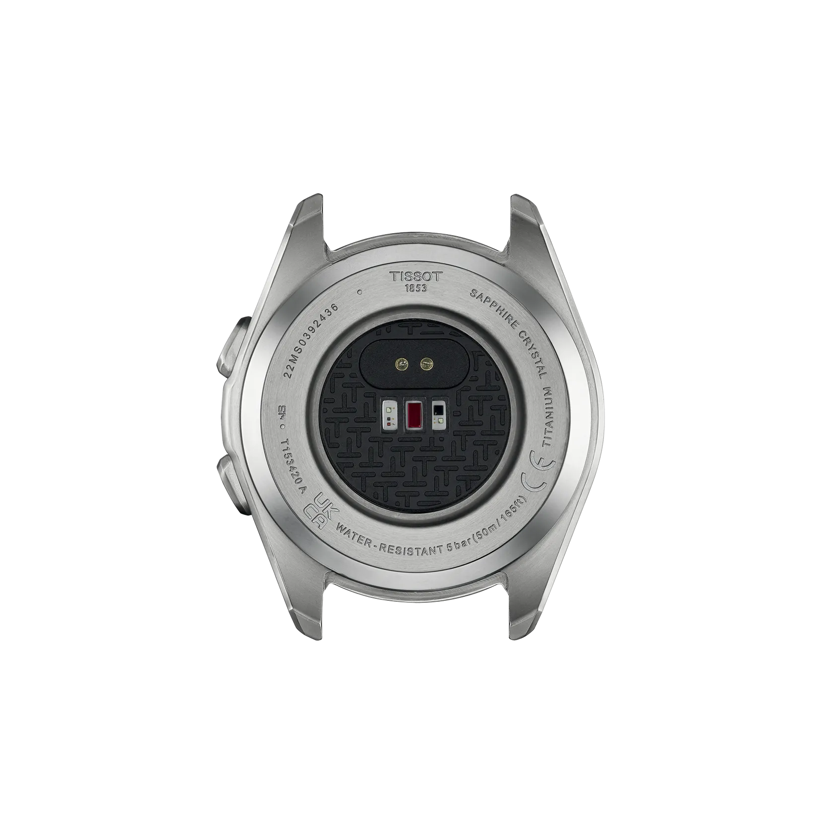 Back view of the watch case Tissot T-Touch Connect Sport 43.75mm