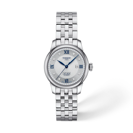 Vista frontal del reloj Tissot Le Locle 20th Anniversary 29mm con sombra